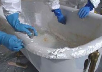 removing paint from tub