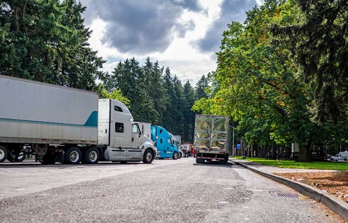 semis-rest-area
