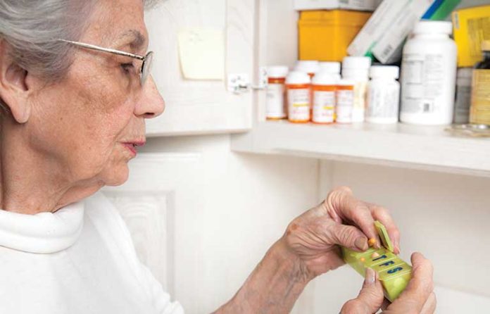 senior woman-pills