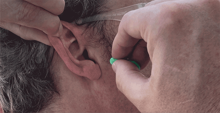 Step 2: Pull your ear Step 2: Pull your ear