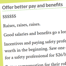 Comments on safety pro retention Comments on safety pro retention