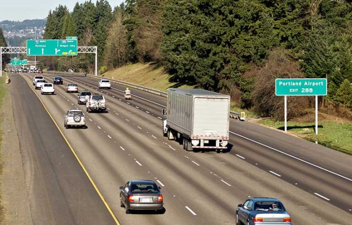 truck on highway