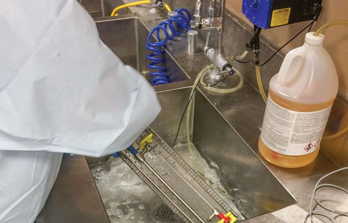 washing medical instruments