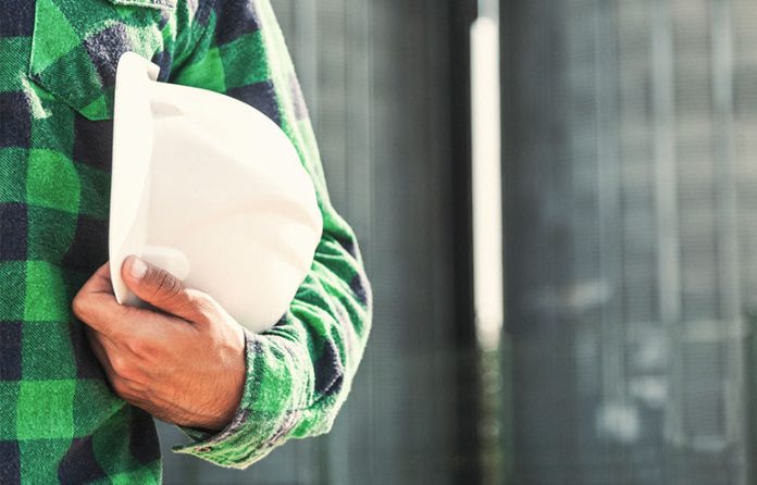 white hard hat