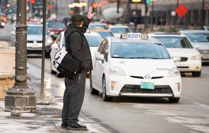 white taxi