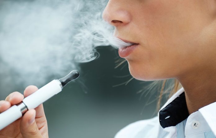 woman vaping