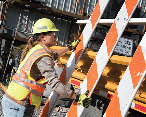 Woman working