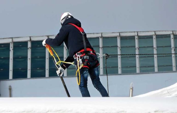 worker on the roof