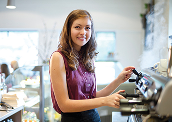 young worker barista