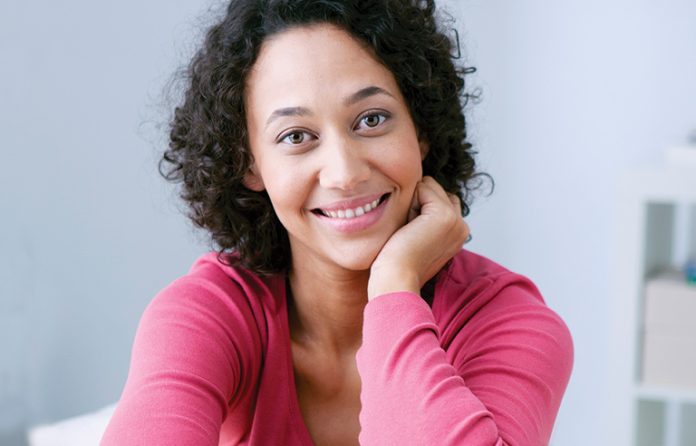 Ethnic woman pink shirt