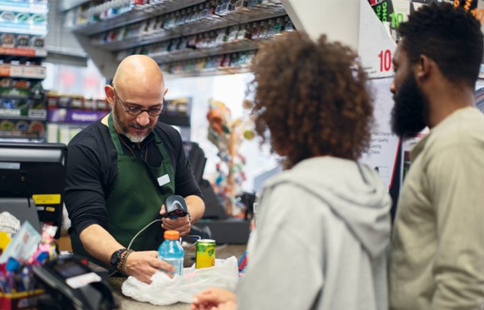 Convenience store worker