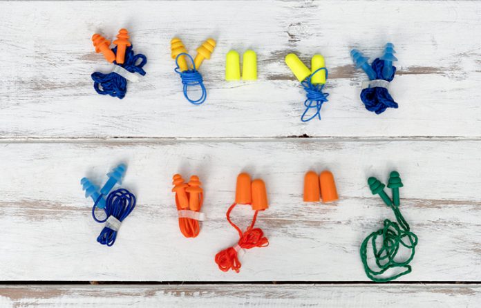 Earplugs on table