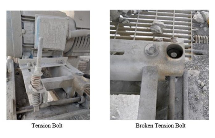 Mining tensioner bolts