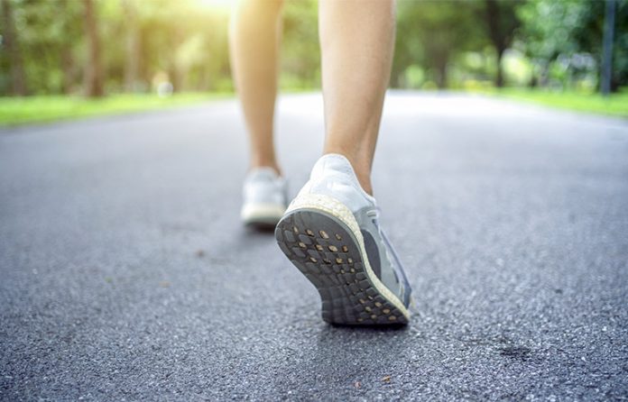 Gym shoes on street running