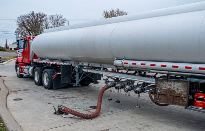 Fuel truck gas dispensing