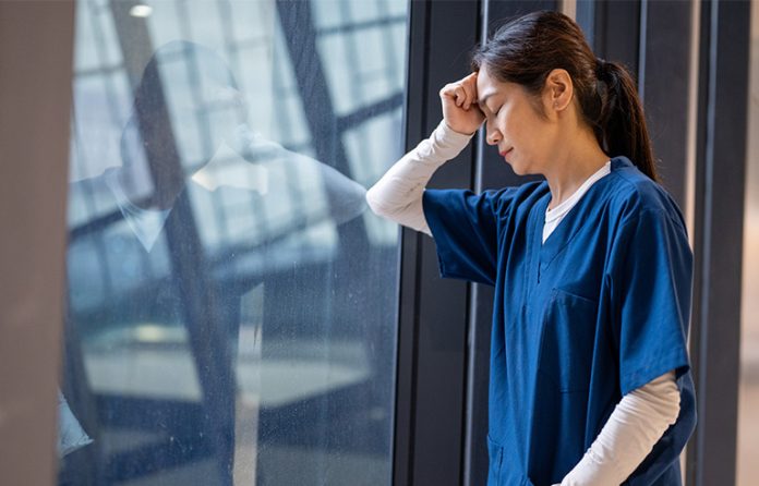 Stressed nurse